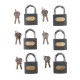 --- Iron Padlock Keyed Alike 6pk, 50mm