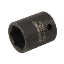 --- "Impact Socket 1/2"" Drive 6pt Metric", 22mm