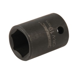 --- "Impact Socket 1/2"" Drive 6pt Metric", 19mm