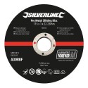 Silverline - Pro tarcza do cięcia metalu, 10 szt., 115 x 1 x 22,23 mm