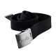 Cotton Adjustable Clip Belt Black, One Size