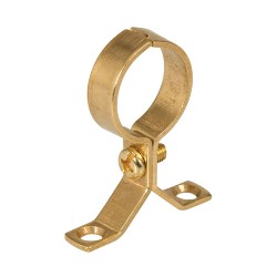 Brass Pipe Bracket 5pk, 22mm