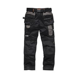 Scruffs - Spodnie z kieszeniami kaburowymi Pro Flex, czarne, Rozmiar 48 L