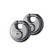 --- Stainless Steel Disc Padlock Twin Pack, 70mm