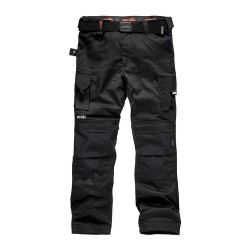 Scruffs - Spodnie z kieszeniami kaburowymi Pro Flex Plus, czarne, Rozmiar 36 R