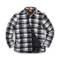 --- Worker Padded Checked Shirt Black/White, S