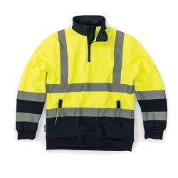 --- Tough Grit Hi-Vis 2-Tone Sweatshirt Yellow/Navy, L