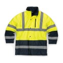 Tough Grit Hi-Vis 2-Tone Waterproof Jacket Yellow/Navy, S