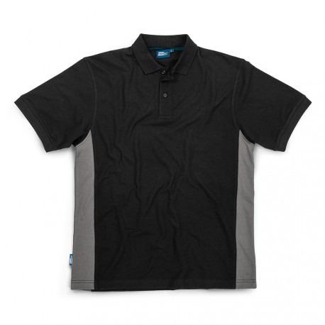 --- Tough Grit 2-Tone Polo Black / Charcoal, XS