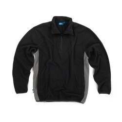 --- Tough Grit 2-Tone 1/4 Zip Fleece Black / Charcoal, L