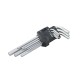 King Dick Hex Key Wrench Long Plastic Set AF 9pce, 1/16" - 3/8" 