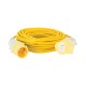 --- Defender Extension Lead Yellow 2.5mm2 32A 14m, 110V