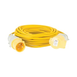 --- Defender Extension Lead Yellow 2.5mm2 32A 14m, 110V