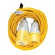 --- Defender Extension Lead Yellow 2.5mm2 32A 14m, 110V