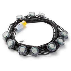 --- Defender 50W Heavy Duty LED Encapsulated Festoon String Lights 22m, 110V