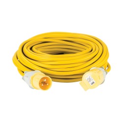 Defender Extension Lead Yellow 2.5mm2 16A 25m, 110V